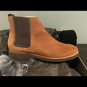New in box Thursday Chelsea boots in honey suede.